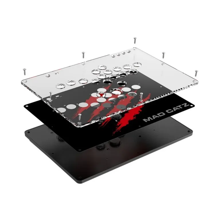Mad Catz N.E.K.O GAPCCAINBL002-0 must 18-nupuline USB-C arkaadipult Windows/PS4/Switchile, mõõdud 340x240x35 mm