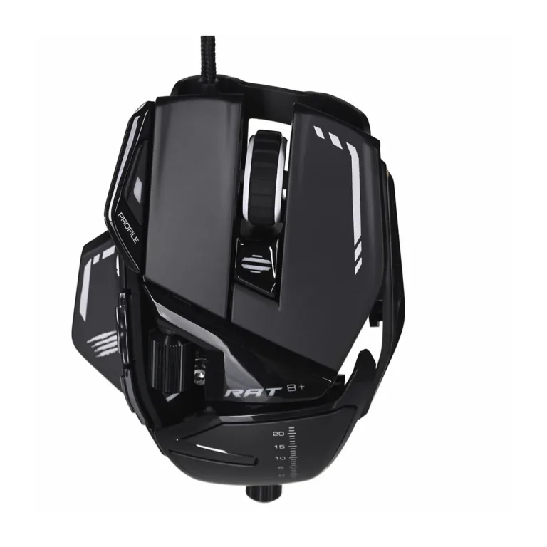 Mad Catz R.A.T. 8+ MR05DCINBL000-0 16000 DPI optiline mängurihiir, 11 nuppu, must, USB, paremakäeline