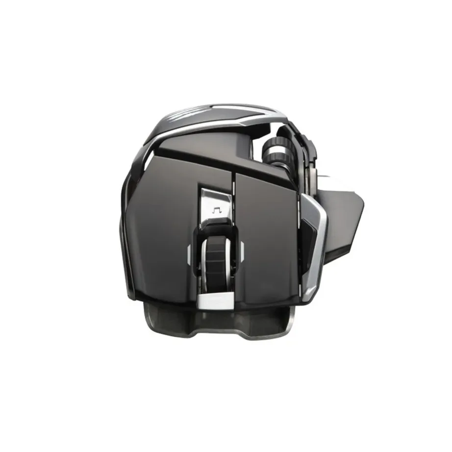 Mad Catz R.A.T. DWS MR07DHINBL000-0 must 16000 DPI optiline juhtmevaba mängurihiir, Bluetooth/2,4 GHz, 14 programmeeritavat nuppu, paremakäeline, 113 g, randmetoega – 3