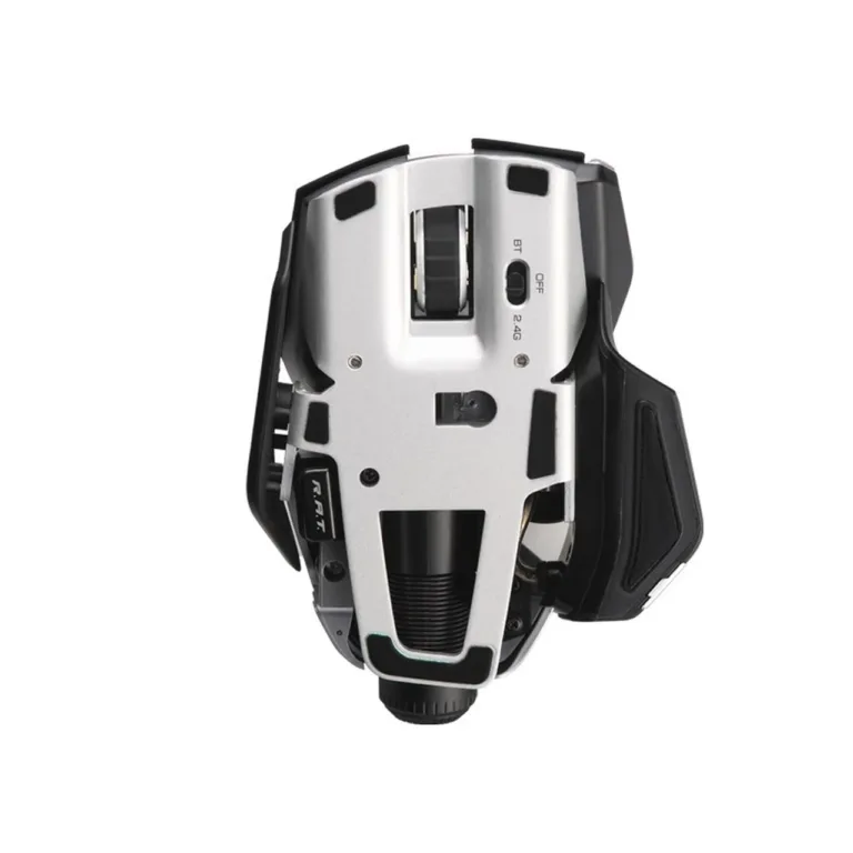 Mad Catz R.A.T. DWS MR07DHINBL000-0 must 16000 DPI optiline juhtmevaba mängurihiir, Bluetooth/2,4 GHz, 14 programmeeritavat nuppu, paremakäeline, 113 g, randmetoega