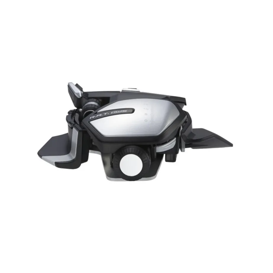 Mad Catz R.A.T. DWS MR07DHINBL000-0 must 16000 DPI optiline juhtmevaba mängurihiir, Bluetooth/2,4 GHz, 14 programmeeritavat nuppu, paremakäeline, 113 g, randmetoega – 8