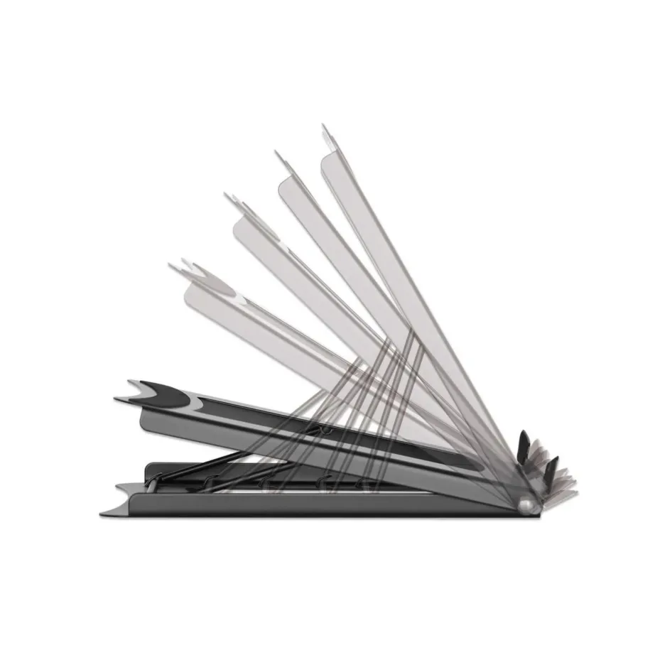 Manhattan 462129 must kokkupandav terasest sülearvuti ja tahvelarvuti alus, 10–15,6″ seadmetele, kandevõime kuni 5 kg – 9