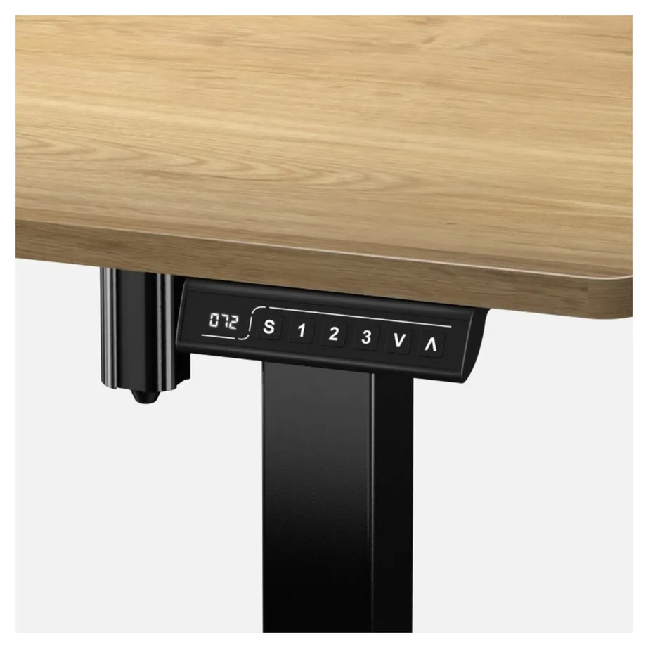 Mark Adler MA-LEADER 7.0 120×60 cm must reguleeritava kõrgusega metallraamiga elektriline kirjutuslaud, kandevõime 80 kg, klapikonksu ja seljakoti hoidikuga – 3