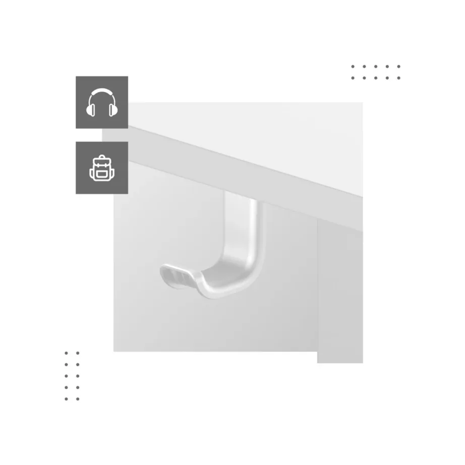 Mark Adler MA-Leader 7.0 White 120×60 cm elektriline reguleeritava kõrgusega kirjutuslaud, metallraam, mälufunktsioon ja seljakotihoidik, kandevõime kuni 80 kg kontorisse ja kodukontorisse – 3