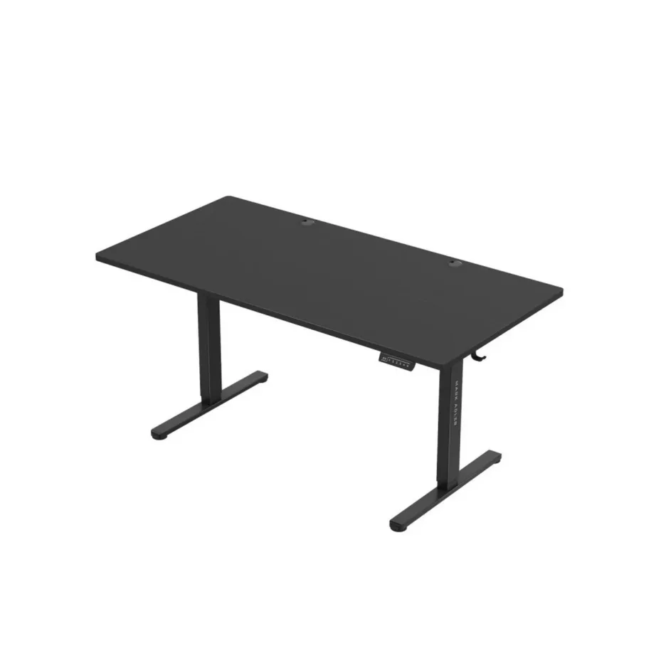 Mark Adler MA-Leader 7.6 160×80 cm must elektriline reguleeritav töölaud mälufunktsiooniga, metallraam, 72–118 cm, 70 kg kandevõime, kaabliavad ja seljakotihoidik kontorisse või kodukontorisse – 3