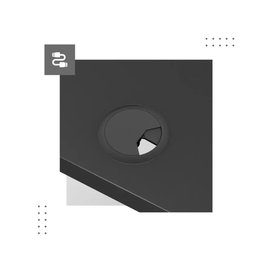 Mark Adler MA-Leader 7.6 160×80 cm must elektriline reguleeritav töölaud mälufunktsiooniga, metallraam, 72–118 cm, 70 kg kandevõime, kaabliavad ja seljakotihoidik kontorisse või kodukontorisse – 9