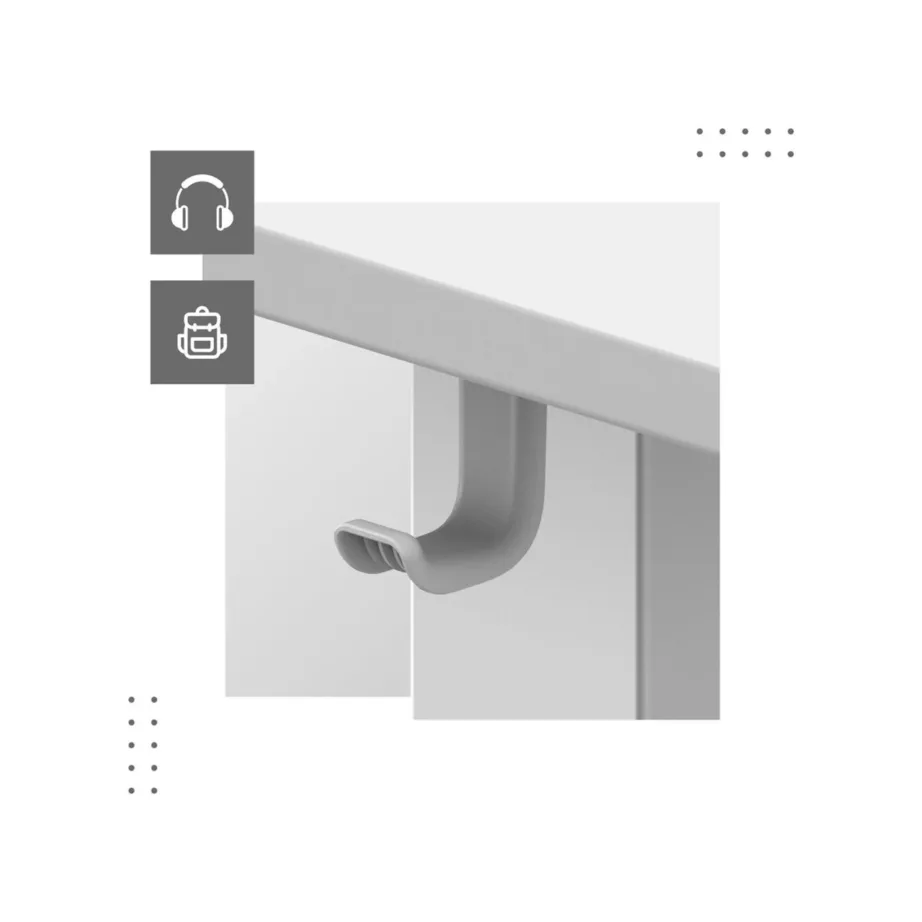 Mark Adler MA-Leader 7.6 White 160×80 cm elektriline kõrgusega reguleeritav valge kirjutuslaud, metallraam, mälufunktsioon, 72–118 cm, kuni 70 kg – kodu- ja kontorikasutuseks – 10