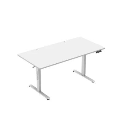 Mark Adler MA-Leader 7.6 White 160x80 cm elektriline kõrgusega reguleeritav valge kirjutuslaud, metallraam, mälufunktsioon, 72–118 cm, kuni 70 kg – kodu- ja kontorikasutuseks