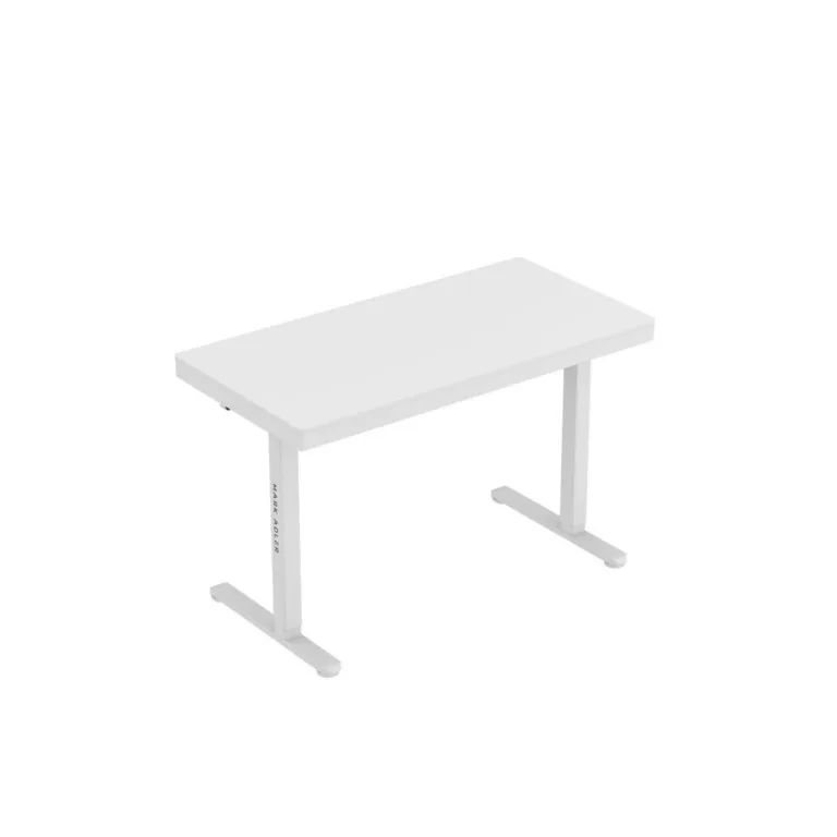 Mark Adler MA-Leader 8.2 White 120x60 cm elektriline reguleeritav valge kirjutuslaud USB-C, 1 sahtel, metallraam, kuni 70 kg, kodu- ja kontorikasutuseks