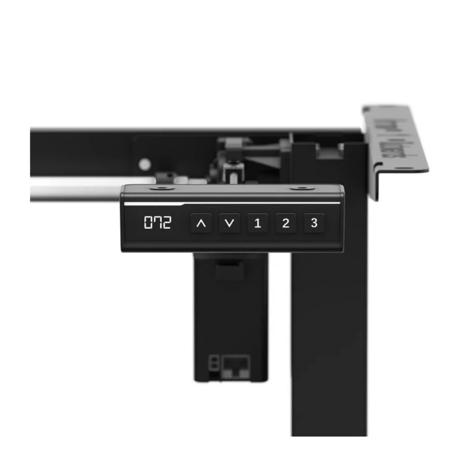 Mark Adler MA-XENO 2.1 must 72–118 cm reguleeritav terasest elektriline lauaraam, mälufunktsiooniga, kuni 80 kg kandevõimega, sirge, laius 90–135 cm, kontori ja kodukontori jaoks – 2