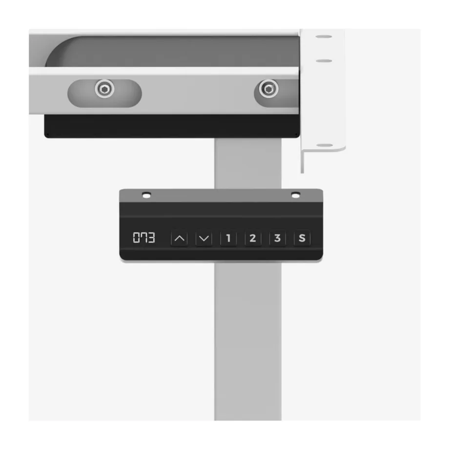 Mark Adler MA-XENO 4.5 White elektriline reguleeritava kõrgusega terasest lauaraam 73–119 cm, kandevõime 100 kg, mälufunktsioon, seljakoti hoidik, kontori- ja kodukasutuseks – 2