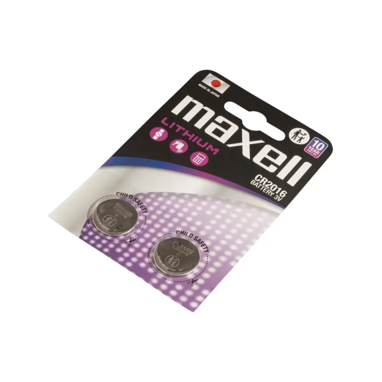 Maxell CR2016 3V liitium-mündipatarei 90 mAh, 2 tk blisterpakendis
