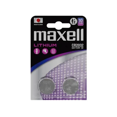 Maxell CR2032 3V liitiumnööppatarei 2 tk blisterpakendis