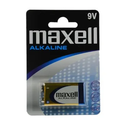 Maxell MX-150259 9V alkaalipatarei 1 tk blisterpakendis, kuld-sinine