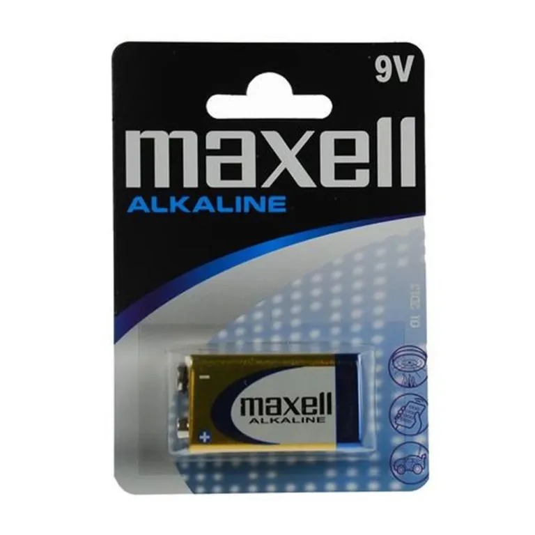 Maxell MX-150259 9V alkaalipatarei 1 tk blisterpakendis, kuld-sinine