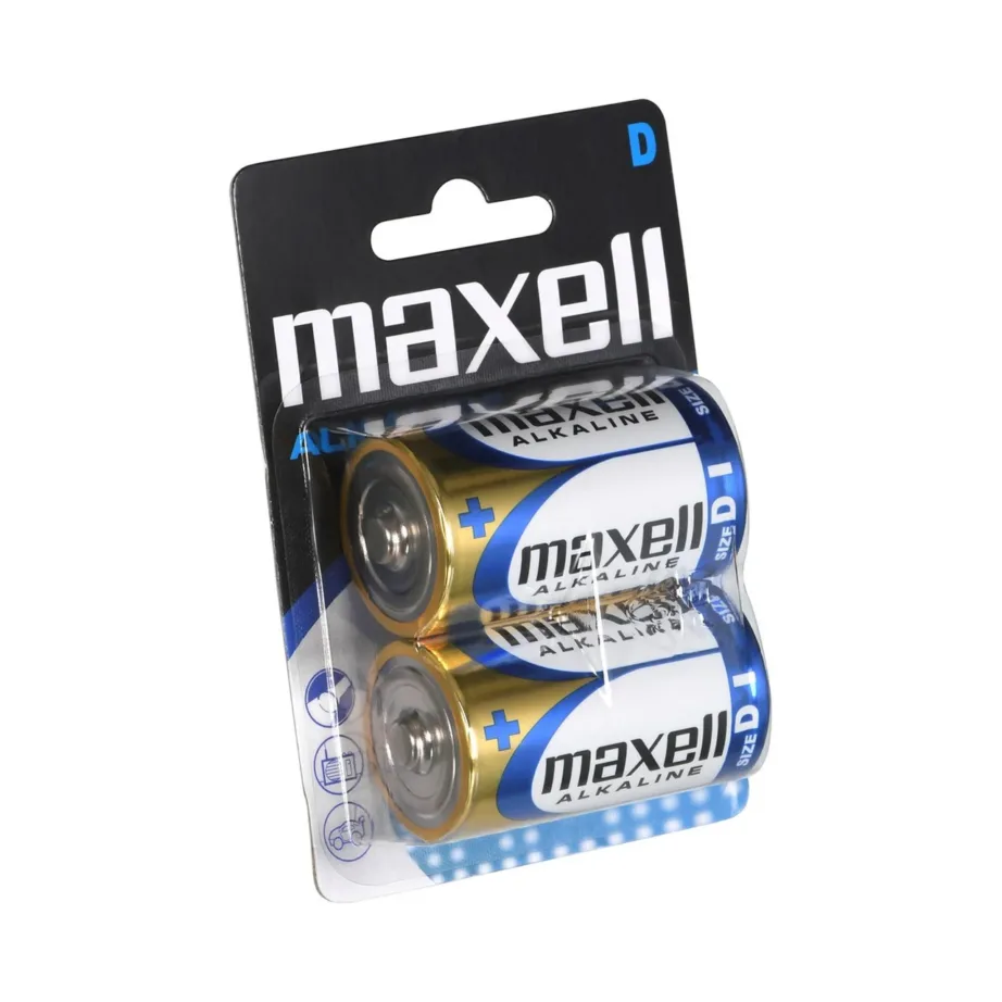 Maxell MX-161170 LR20 D-tüüpi 1,5 V alkaalipatareid, 2 tk blisterpakendis