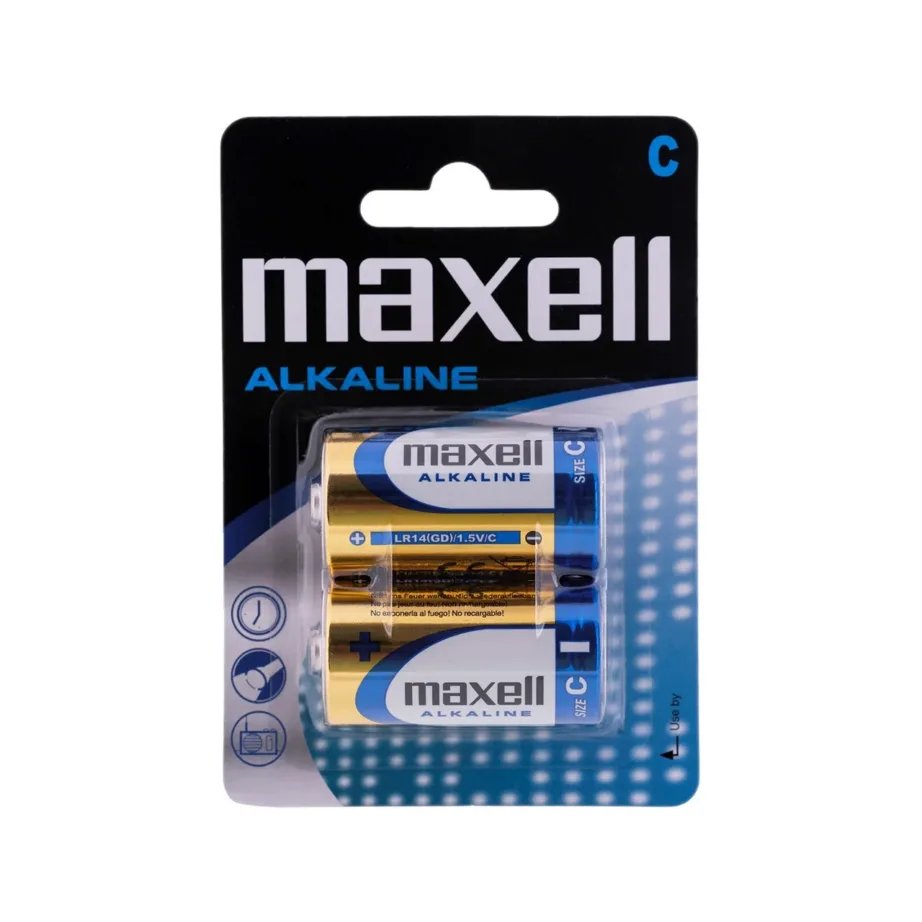Maxell MX-162184 2 tk LR14 (C-tüüp) 1,5V aluselised patareid blisterpakendis – 2
