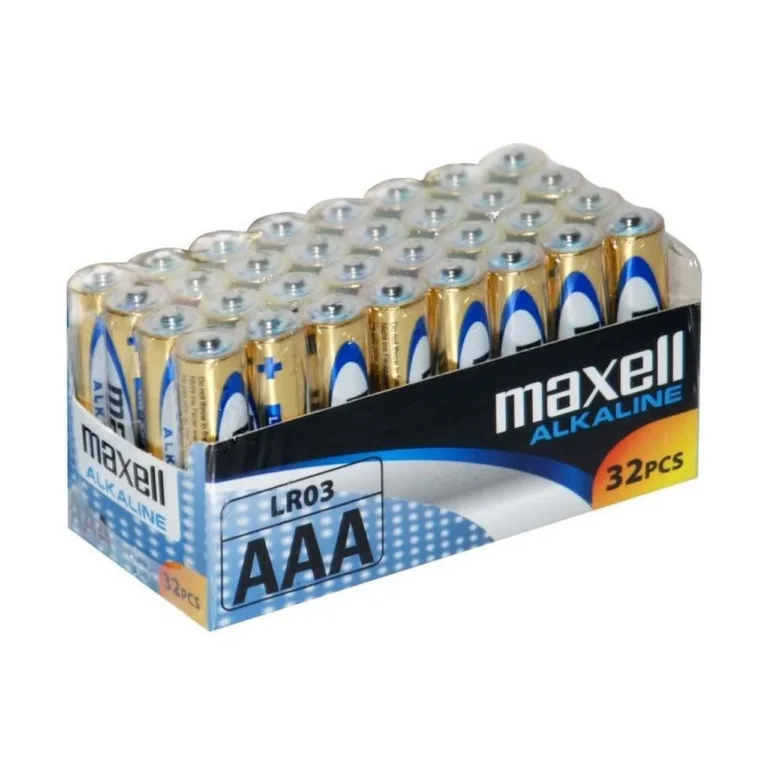 Maxell MX-LR03 AAA 1,5V 32 tk leelispatareid karbis, ühekordseks kasutamiseks