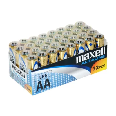 Maxell MX-LR06 1,5 V leelispatarei AA, 32 tk karbis, ühekordne silindriline