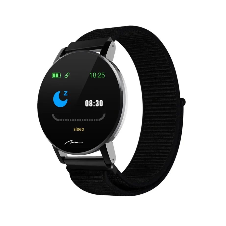 Media-Tech ACTIVEBAND THAITI MT871 1,3″ must nutikas spordikell, südame- ja vererõhu jälgimine, 150mAh, IP67, Bluetooth, nailonrihm, Android/iOS ühilduv – 2