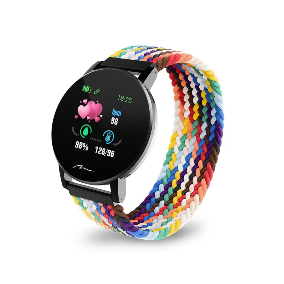 Media-Tech ACTIVEBAND THAITI MT871 1,3″ must nutikas spordikell, südame- ja vererõhu jälgimine, 150mAh, IP67, Bluetooth, nailonrihm, Android/iOS ühilduv – 12