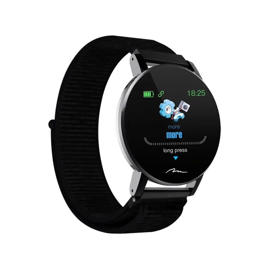 Media-Tech ACTIVEBAND THAITI MT871 1,3″ must nutikas spordikell, südame- ja vererõhu jälgimine, 150mAh, IP67, Bluetooth, nailonrihm, Android/iOS ühilduv – 3