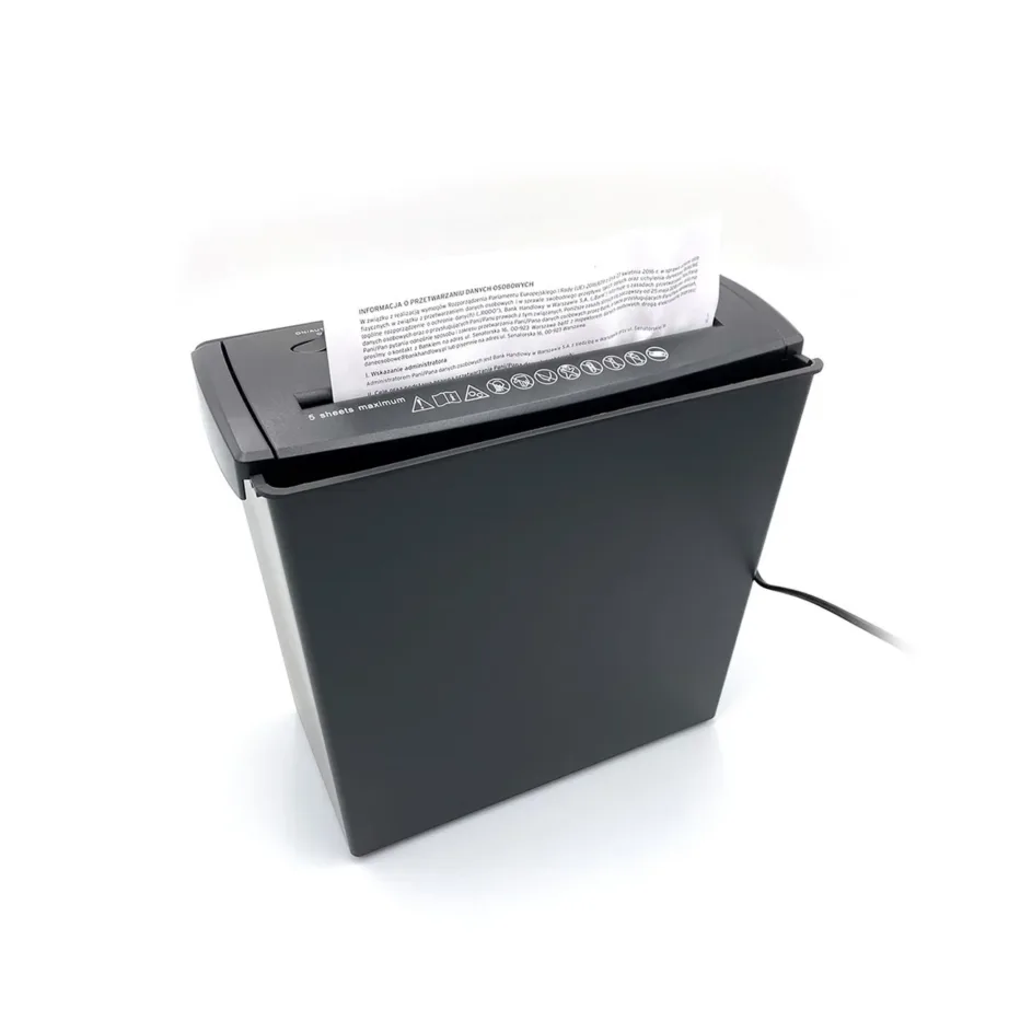 Media-Tech MT215 9,5 l must dokumentide hävitaja, P-1 turbetase, 22 cm pilu, krediitkaartidele – 4