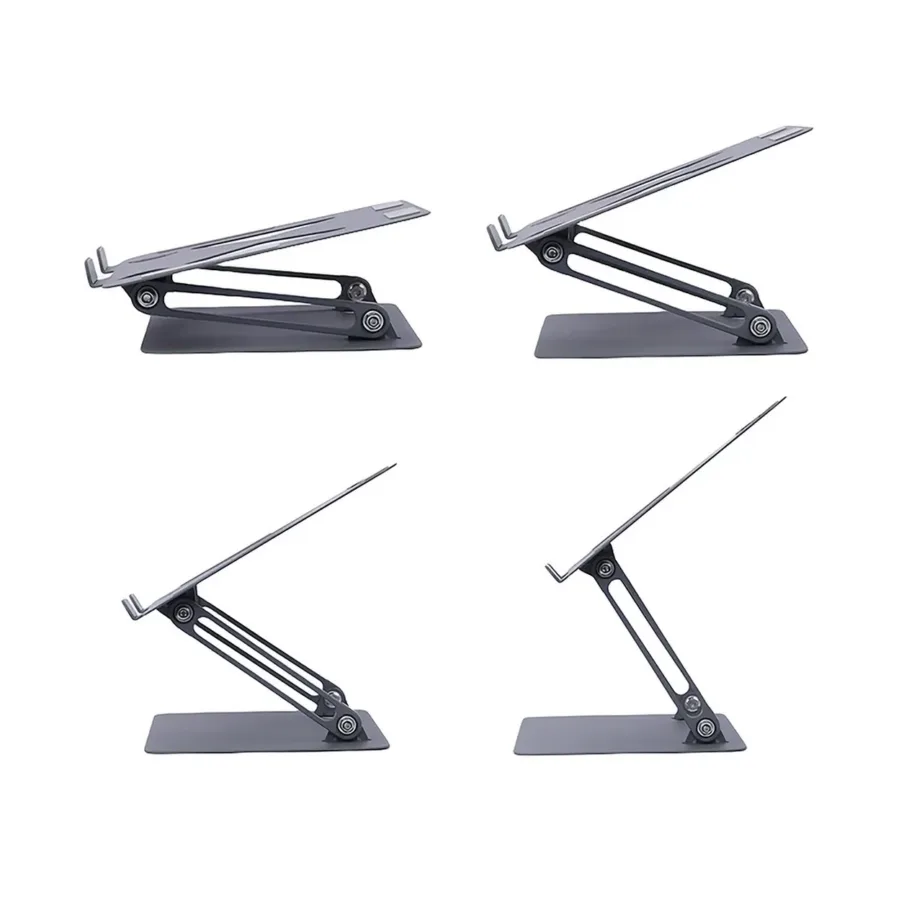 Media-Tech MT2661 hõbedane reguleeritav 17″ sülearvutialus, kokkupandav, teras/alumiinium – 2