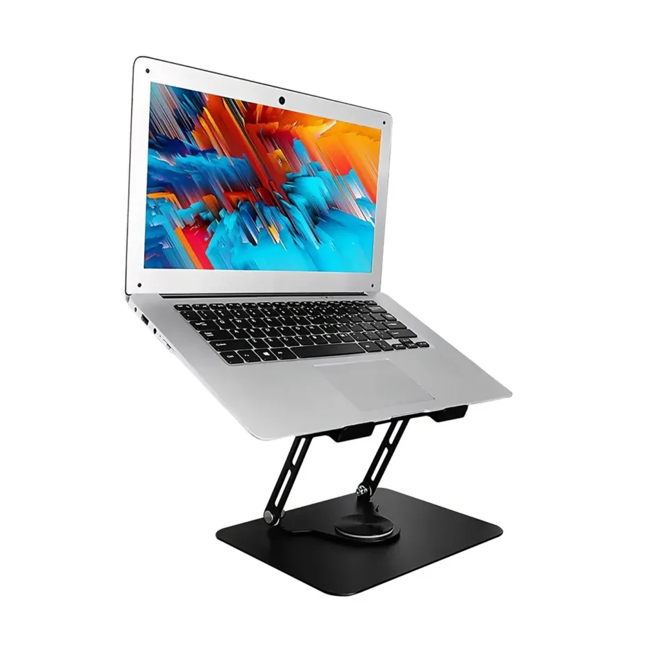 Media-Tech MT2662 10–17″ alumiiniumist ja terasest must pööratav ning reguleeritav sülearvutialus, kokkupandav – 11