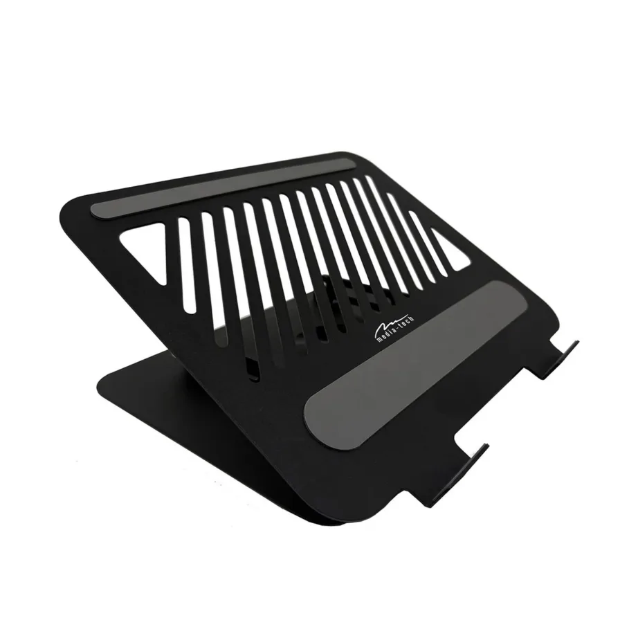 Media-Tech MT2662 10–17″ alumiiniumist ja terasest must pööratav ning reguleeritav sülearvutialus, kokkupandav – 9