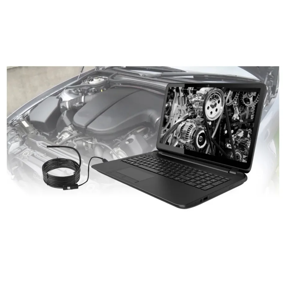 Media-Tech MT4095 5 m USB endoskoopkaamera, IP67 veekindel, 6 LED-iga, 640×480 px, Windows/Android tugi – 2