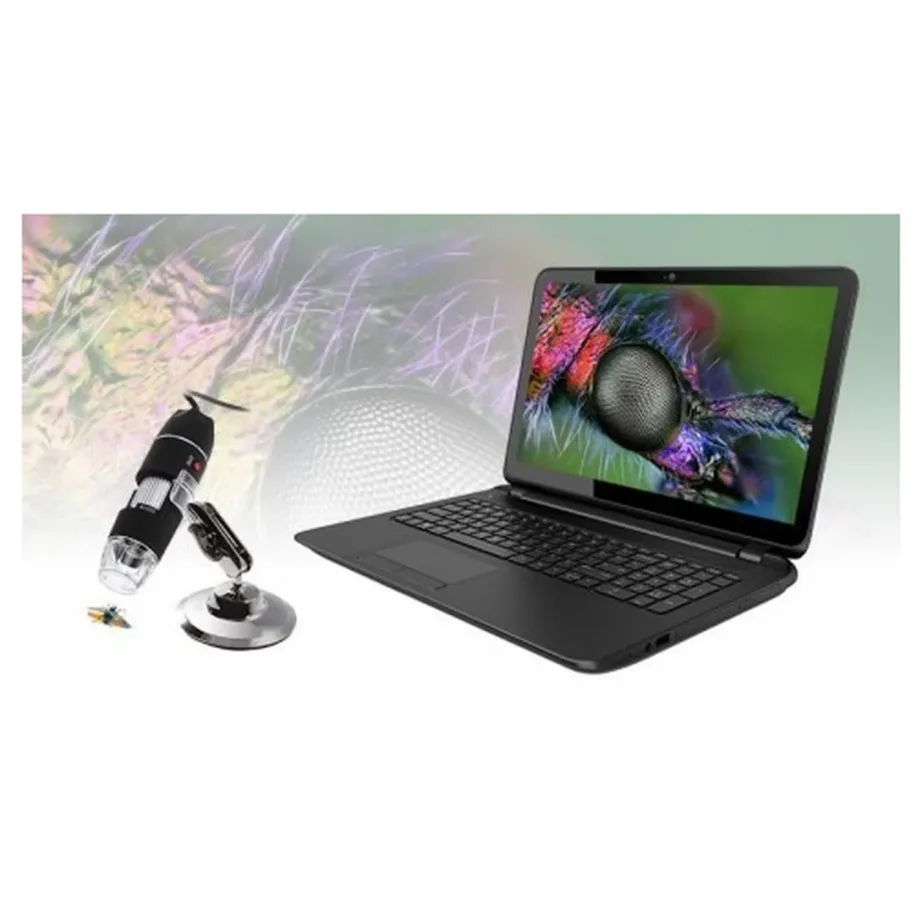 Media-Tech MT4096 USB 500x digitaalne mikroskoop, CMOS sensor, must, 280 g – 2