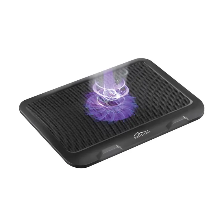 Media-Tech Silent Cooling Pad MT2660 330x250x40 mm must USB-sülearvuti jahutusalus 13,5 cm taustvalgustusega ventilaatoriga