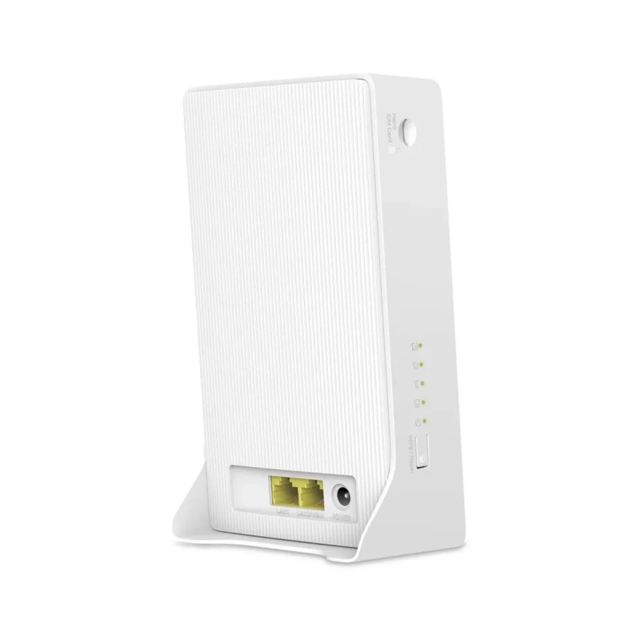 Mercusys MB230-4G AC1200 valge dual-band 4G+ Cat6 gigabitruuter, NanoSIM, 1200 Mbit/s, 2 LAN-porti, sisseehitatud antennid – 3