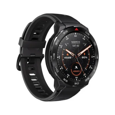 Mibro GS Pro 46,5 mm 5ATM must nutikell, 1.43'' AMOLED ekraaniga, 30 päeva aku, GPS, 105 spordirežiimi, 2 rihma