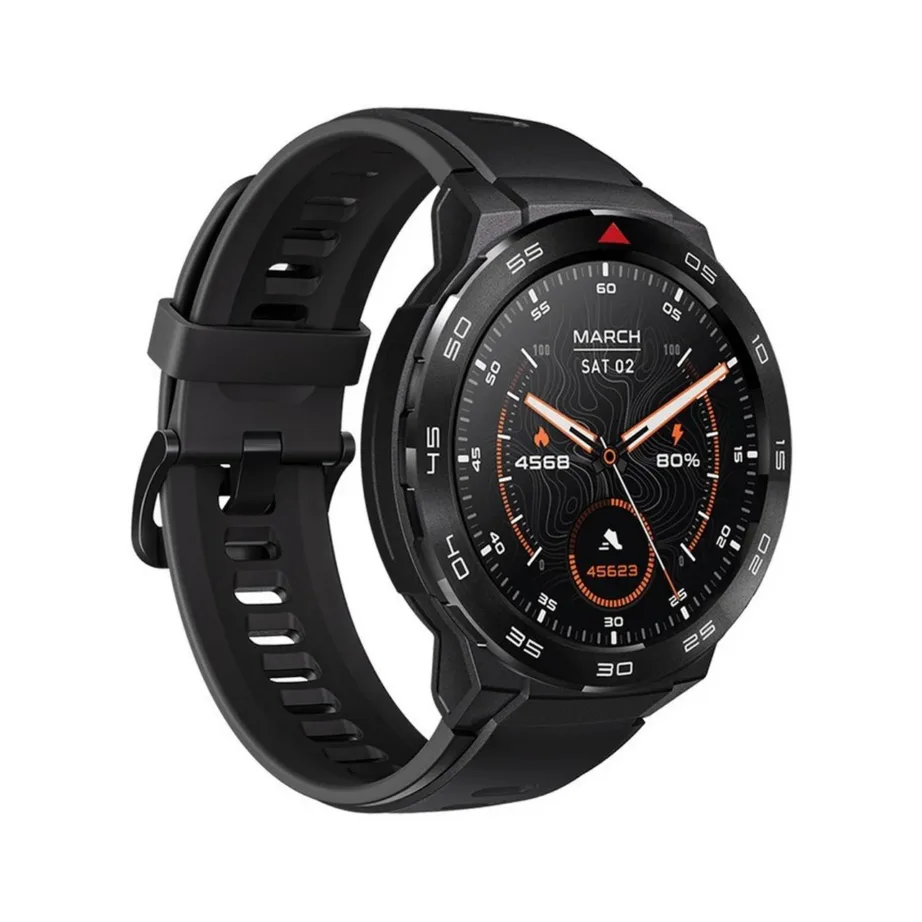 Mibro GS Pro 46,5 mm 5ATM must nutikell, 1.43” AMOLED ekraaniga, 30 päeva aku, GPS, 105 spordirežiimi, 2 rihma