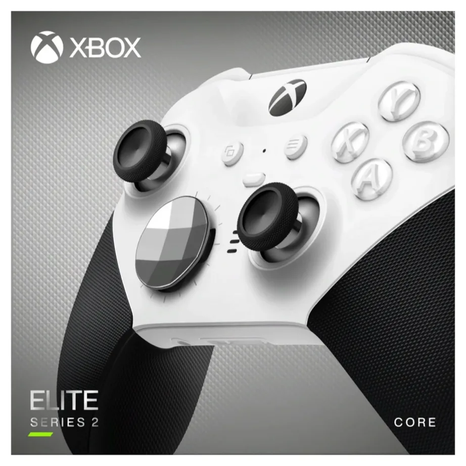 Microsoft Xbox Elite Series 2 Core 4IK-00002 must/valge juhtmevaba ja USB-C mängupult Xbox One ja PC jaoks, 40h aku, kummikate – 9