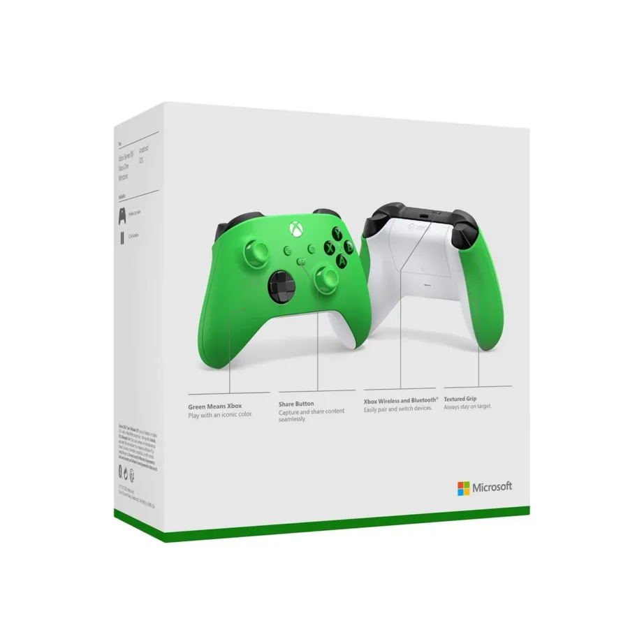 Microsoft Xbox Wireless Controller QAU-00091 Green Bluetooth/USB mängupult iOS/Android/Xbox/PC, 40h AA patareidega – 6