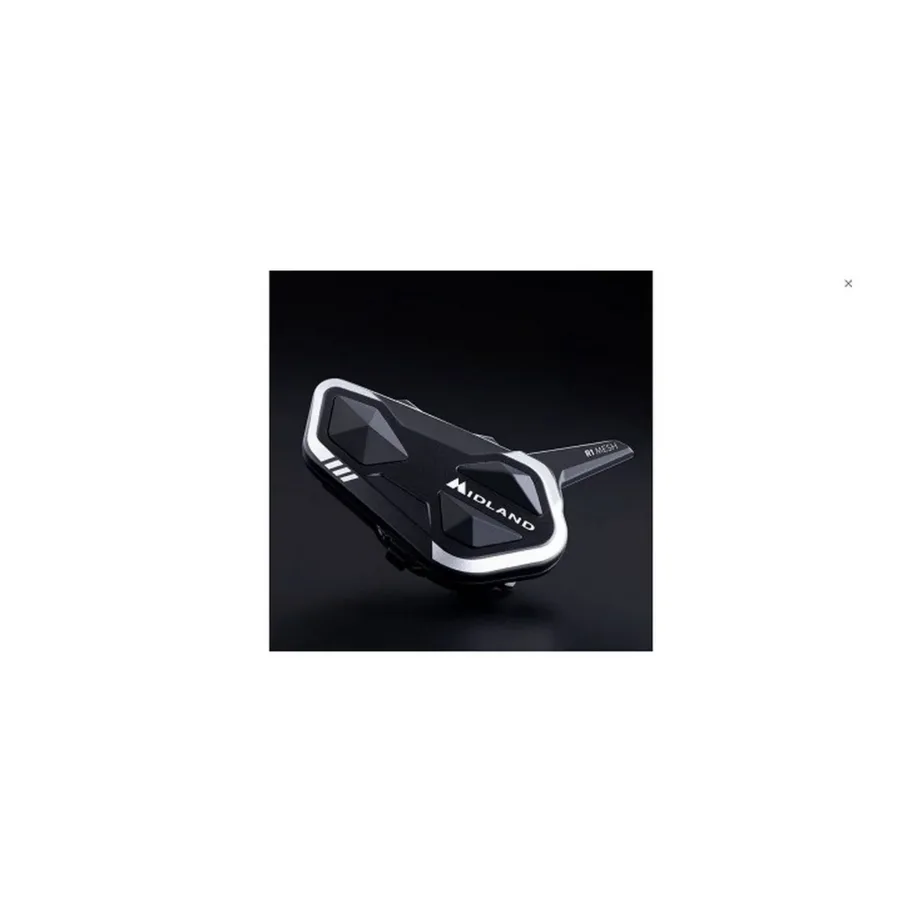 Midland R1 MESH TWIN must IPX6 veekindel mootorratta intercom, kuni 6 kasutajale, 500 m ulatus, 23 h kõneaega – 5