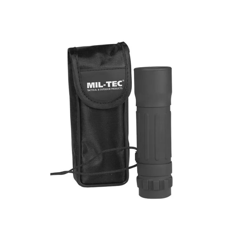 Mil-Tec SP.8646 10x25 must monokkel kummist korpusega, kott kaasas