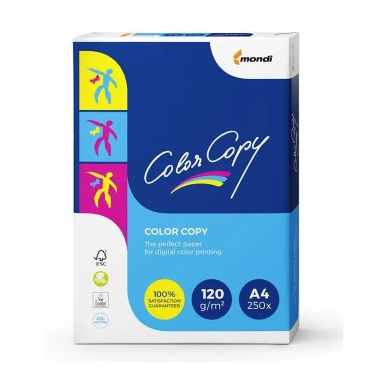 Mondi Color Copy 8687A12 A4 120g/m² satiinpinnaga koopiapaber, 250 lehte kontorisse