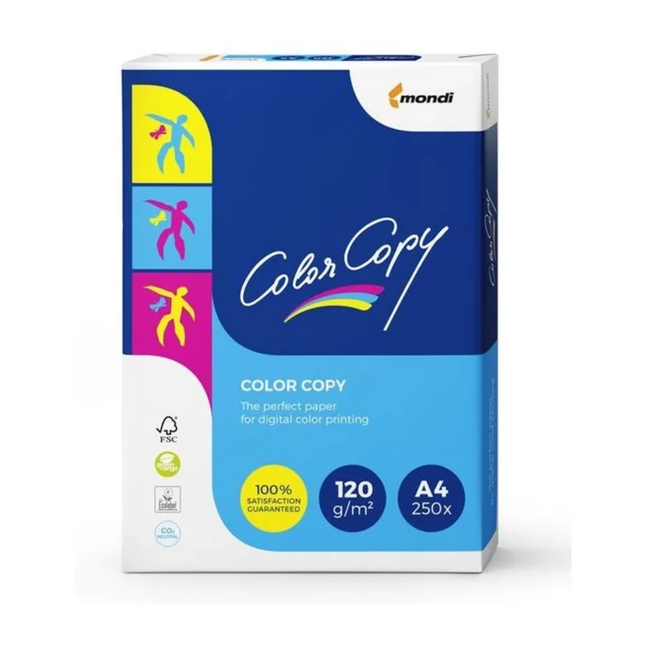 Mondi Color Copy 8687A12 A4 120g/m² satiinpinnaga koopiapaber, 250 lehte kontorisse