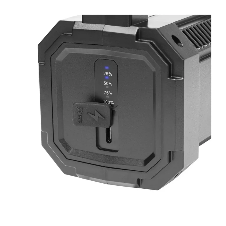 Montis MT146 20W LED 4800mAh must laetav käsitaskulamp USB-C, 4x18650 Li-ion akudega