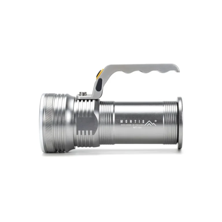 Montis MT154 5W LED alumiiniumist käsitaskulamp, 2x18650 laetav aku, 4000mAh, 150x65x95 mm, Type-C, hall