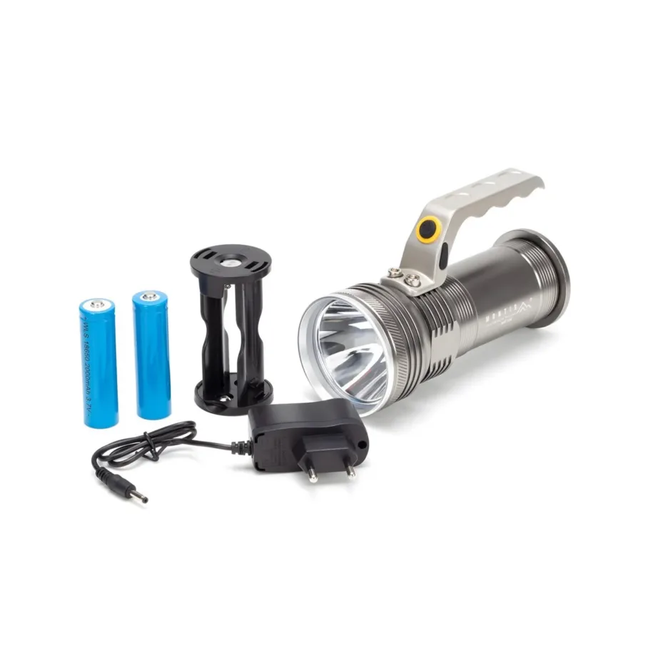 Montis MT154 5W LED alumiiniumist käsitaskulamp, 2×18650 laetav aku, 4000mAh, 150x65x95 mm, Type-C, hall – 6