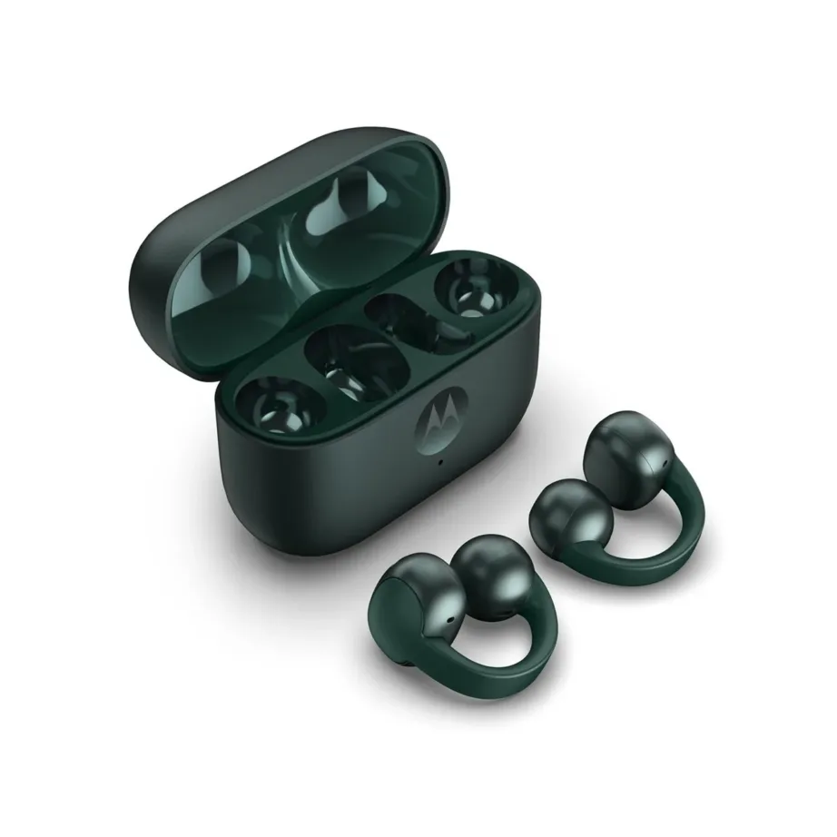 Motorola Moto Buds Loop PG38C07165 Trekking Green juhtmevabad binauraalsed ear-hook mürasummutusega kõrvaklapid Bluetooth 5.0, 8+37 h aku, Dolby Atmos, veekindel - 10