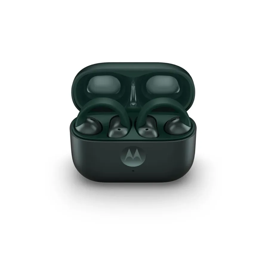 Motorola Moto Buds Loop PG38C07165 Trekking Green juhtmevabad binauraalsed ear-hook mürasummutusega kõrvaklapid Bluetooth 5.0, 8+37 h aku, Dolby Atmos, veekindel