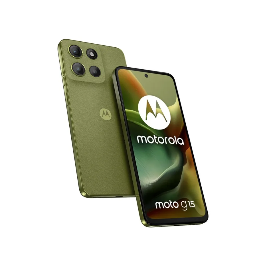 Motorola moto g15 PB6E0016PL 6,72″ 8GB/128GB roheline 4G Dual SIM IP54 tehisnahast korpusega nutitelefon, 5200 mAh aku, Android 15 – 2