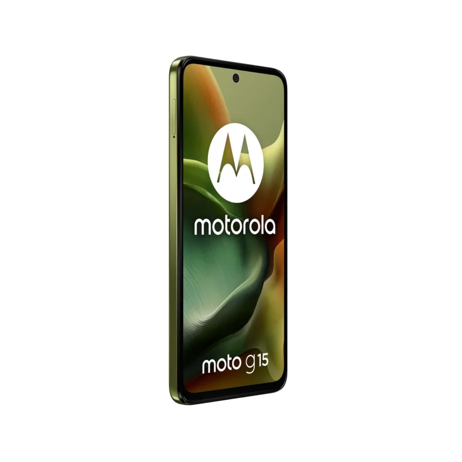 Motorola moto g15 PB6E0016PL 6,72″ 8GB/128GB roheline 4G Dual SIM IP54 tehisnahast korpusega nutitelefon, 5200 mAh aku, Android 15 – 3