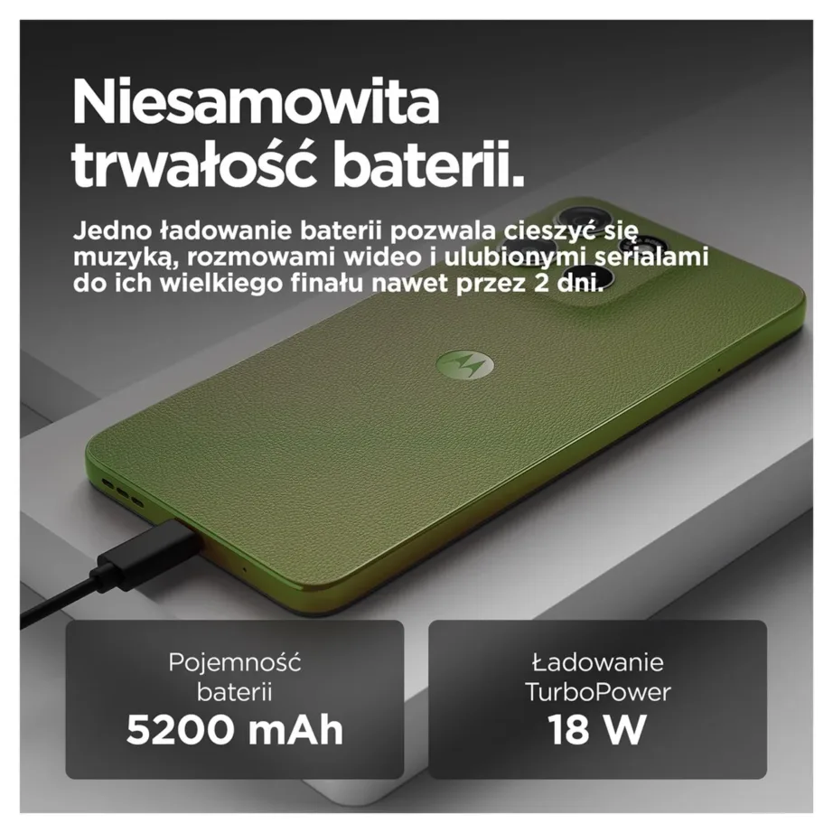 Motorola moto g15 PB6E0016PL 6,72″ 8GB/128GB roheline 4G Dual SIM IP54 tehisnahast korpusega nutitelefon, 5200 mAh aku, Android 15 – 7